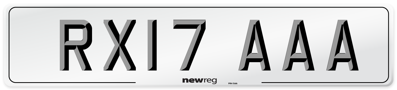 RX17 AAA Number Plate from New Reg